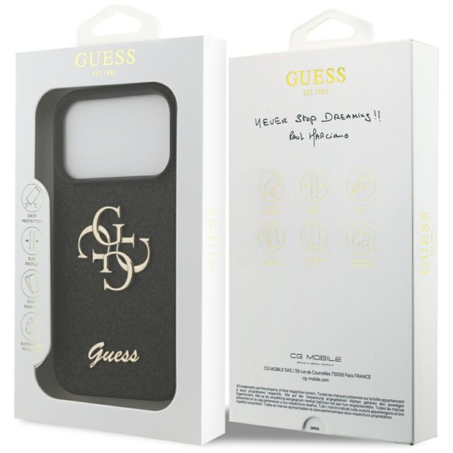 Guess Fixed Glitter Big 4G case for iPhone 17 Pro black - imagine 8