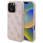 Guess GUHMP16XU4GPRP iPhone 16 Pro Max 6.9" pink hardcase 4G Logo Plate MagSafe
