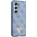 Guess GUHCZFD5P4TDPB F946 Z Fold5 blue hardcase Leather 4G Triangle Strass - imagine 5