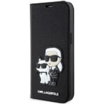 Karl Lagerfeld KLBKP14LSANKCPK iPhone 14 Pro 6.1" bookcase black Saffiano Karl & Choupette