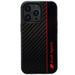 Audi Carbon Fiber Stripe iPhone 13 Pro / 13 6.1" black hardcase AUS-TPUPCIP13P-R8/D1-BK