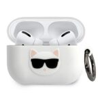Karl Lagerfeld KLACAPSILCHWH AirPods Procover white Silicone Choupette