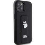 Karl Lagerfeld KLHCP15SGSACHPK iPhone 15/ 14 / 13 6.1" black hardcase Gripstand Saffiano Chou - imagine 4