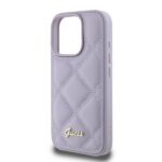 Guess GUHCP16XPSQSQSU iPhone 16 Pro Max 6.9" light purple hardcase Quilted Metal Logo - imagine 6