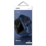 UNIQ Monos Strap 2in1 Apple Watch Strap + Case Series 4/5/6/7/8/SE/SE2/SE3 44/45mm marine blue - imagine 5