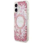 Guess Resin Bottom Glitter MagSafe Case for iPhone 17 Pink - imagine 2
