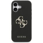 Guess Grained Big 4G & Classic Logo case for iPhone 17 black - imagine 3