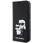 Karl Lagerfeld KLBKP14SSANKCPK iPhone 14/ 15 / 13 6.1" bookcase black Saffiano Karl & Choupet