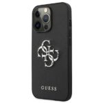 Guess GUHCP13LSA4GSBK iPhone 13 Pro/ 13 6,1"black hardcase Saffiano 4G Metal Logo - imagine 2