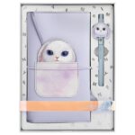 Nimmy 2in1 Set notebook + pen purple Big Eyed Pet 2.0 Rabbit