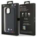 BMW BMHCP15S22PTDK iPhone 15 / 14 / 13 6.1" black Leather Stamp Tricolor - imagine 8