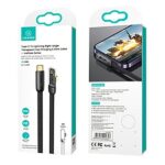 USAMS angled cable USB-C to Lightning PD 20W Fast Charging Iceflake Series 1.2m black SJ583USB01 - imagine 9