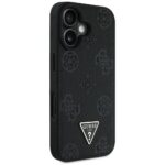 Case Guess Grained Hot Stamp Peony Triangle Logo MagSafe for iPhone 16 black - imagine 4