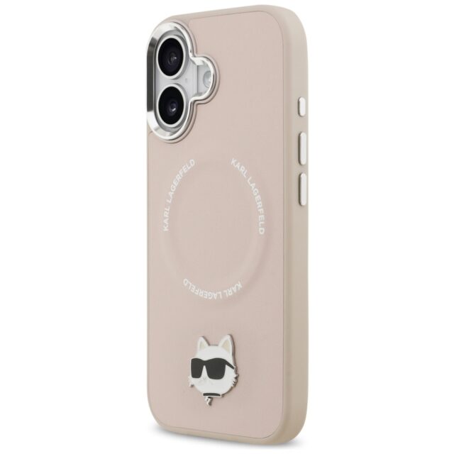 Karl Lagerfeld Choupette Pin MagSafe Case for iPhone 17 Pink - imagine 2