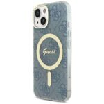 Guess GUHMP15SH4STB iPhone 15 / 14 / 13 6.1" blue hardcase IML 4G MagSafe - imagine 2