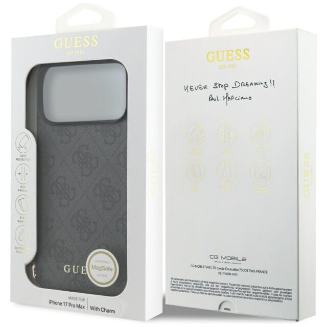 Guess 4G Charms Collection MagSafe case for iPhone 17 Pro Max black - imagine 7