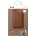 Magnetic RFID wallet UNIQ Lyden DS stand phone caramel - imagine 4