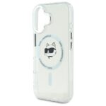 Karl Lagerfeld KLHMP16SHLSCHH iPhone 16 6.1" white hardcase IML Metal Choupette Head MagSafe - imagine 6