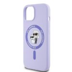 Karl Lagerfeld KLHMP15SSCMKCRHU iPhone 15 6.1" purple hardcase Silicone Karl&Choupette Heads Ring - imagine 6