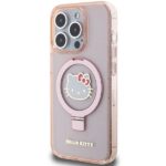 Hello Kitty HKHMP15LHRSGEP iPhone 15 Pro 6.1" Pink Hardcase Ring Stand Glitter Electrop Logo MagSafe - imagine 2