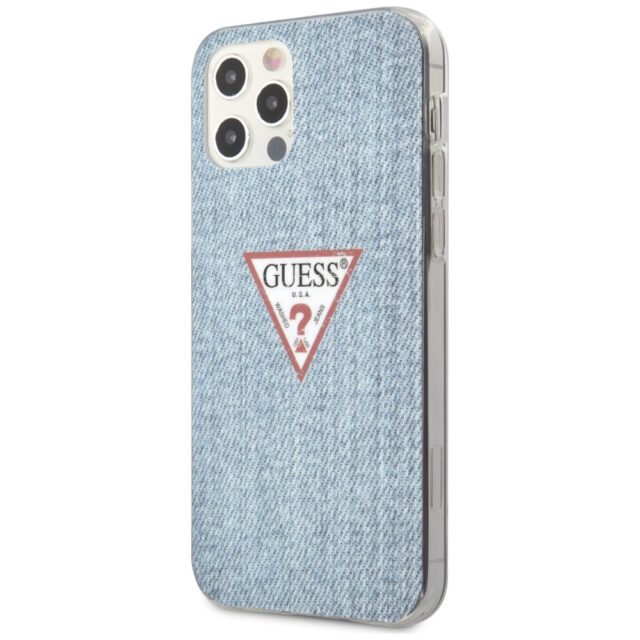 Guess GUHCP12MPCUJULLB iPhone 12/12 Pro 6,1" light blue hardcase Jeans Collection - imagine 2