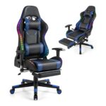 Extralink Gaming Chair EVO 730-5 LED Black | Gaming chair with footrest | LED backlight
