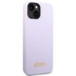 Guess GUHCP14MSLSMU iPhone 14 Plus / 15 Plus 6.7" purple hard case Silicone Vintage Gold Lo - imagine 4