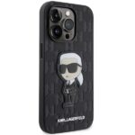 Karl Lagerfeld KLHCP14XSAKHPKK iPhone 14 Pro Max 6.7" black Saffiano Monogram Ikonik - imagine 4