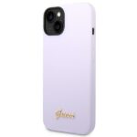 Guess GUHCP14SSLSMU iPhone 14 / 15 / 13 6.1" purple hard case Silicone Vintage Gold Logo - imagine 2