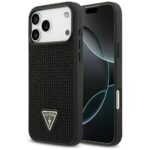 Case Guess Rhinestone Triangle Logo for iPhone 17 Pro Max black