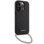 Karl Lagerfeld KLHCP14LSACKLHPK iPhone 14 Pro 6.1" black hardcase Saffiano Monogram Chain - imagine 3