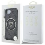 Case Guess IML Metal Glitter 4G Circle Triangle MagSafe for iPhone 16e black - imagine 8