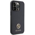 Guess GUHCP15LPS4DGPK iPhone 15 Pro 6.1" black hardcase Strass Metal Logo - imagine 4