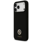 Guess Silicone Logo Strass 4G MagSafe Case for iPhone 17 Pro Max Black - imagine 2