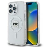 Karl Lagerfeld KLHMP16XHLSKIH iPhone 16 Pro Max 6.9" white hardcase IML Metal Karl Head MagSafe