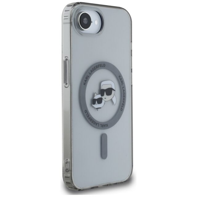 Case Karl Lagerfeld IML Metal Karl & Choupette Heads MagSafe for iPhone 16e black - imagine 4
