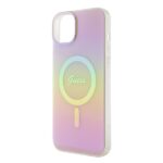 Guess GUHMP15MHITSP iPhone 15 Plus/ 14 Plus 6.7" pink hardcase IML Iridescent MagSafe - imagine 6