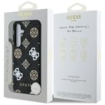 Case Guess 4G Printed Colored Peony Pattern MagSafe to Samsung Galaxy S25 black - imagine 8