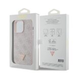 Guess GUHCP15XP4TDPP iPhone 15 Pro Max 6.7" pink hardcase Leather 4G Diamond Triangle - imagine 8