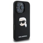 Karl Lagerfeld KLHMP16LSKHPPLK iPhone 16 Pro 6.3" black hardcase Silicone Karl Head Print MagS - imagine 4
