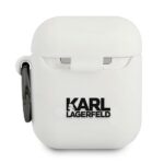 Karl Lagerfeld KLACA2SILCHWH AirPods cover white Silicone Choupette - imagine 2