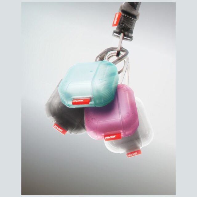 Case Skinarma Mecha CE for AirPods 4 turquoise - imagine 4