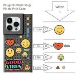 Zestaw Etui Pinit Dynamic + Emoji PiniPhone 14 Pro 6.1" czarny/black wzór 1 - imagine 5