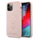 Karl Lagerfeld KLHCP12LSILTTPI iPhone 12 Pro Max 6,7" Silicone Ikonik Outline pink