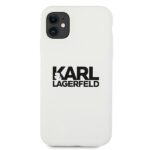 Karl Lagerfeld KLHCN61SLKLWH iPhone 11 6,1" / Xr Silicone Stack Logo white - imagine 3