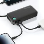 USAMS Powerbank with Retractable Cable USB-CRetractable 10000 mAh PD 20W Fast Charge XY Series Black - imagine 7