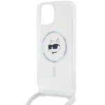 Karl Lagerfeld KLHMP14SHCCHNT iPhone 14/ 13 / 15 6.1" hardcase transparent IML Choupette Head & Cord - imagine 5