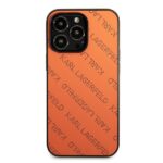 Karl Lagerfeld KLHCP13LPTLO iPhone 13 Pro / 13 6,1" hardcase orange Perforated Allover - imagine 3