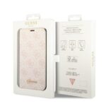 Guess GUBKP14LHG4SHP iPhone 14 Pro 6,1" pink book 4G Vintage Gold Logo - imagine 7