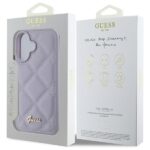 Guess GUHCP16SPSQSQSU iPhone 16 6.1" light purple hardcase Quiled Metal Logo - imagine 8
